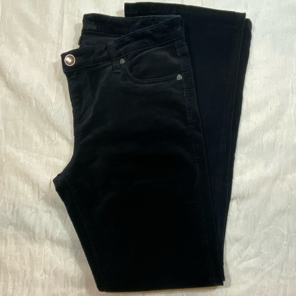 Kut from the Kloth Black “Farrah” Baby Bootcut Corduroy Pants